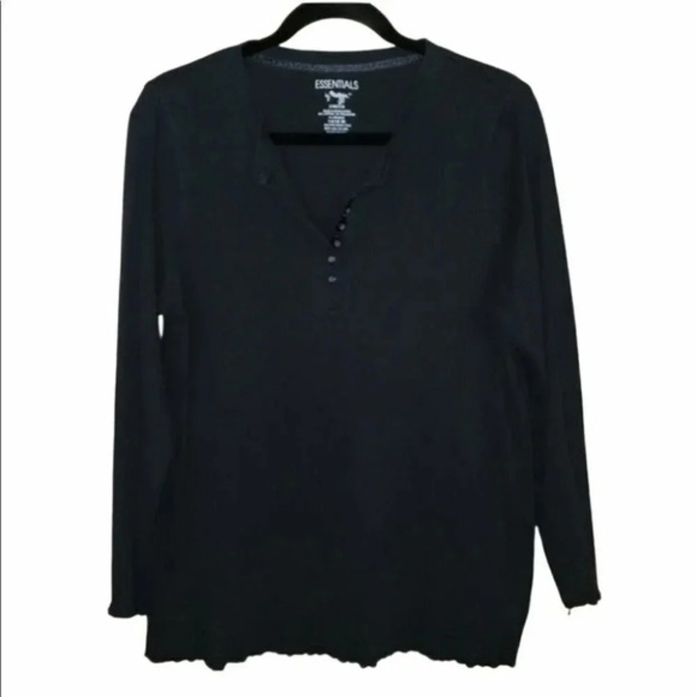 Essentials by Maggie black Henley 14/16W